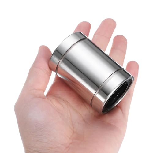 uxcell 4Pcs LM25UU Linear Bearing 25mm Bore 40mm OD 59mm Length Linear Ball Bearings Nickel Plated Surface Double Side Rubber Sealed Bearing Steel for CNC Machine 3D Printer - size: LM25UU