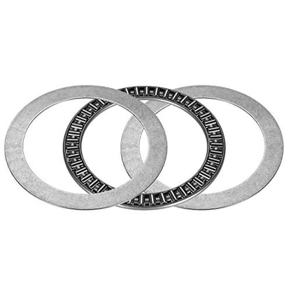 uxcell AXK80105 Needle Roller Thrust Bearings with 2 Washers, 80mm Inner Diameter, 105mm OD 4mm Width Chrome Steel - size: 80x105x4mm