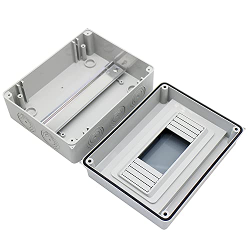 MAKERELE Distribution Protection Box with DIN Rail IP65 ABS 8 Way - size: 8WAY-200mmx155mmx92mm