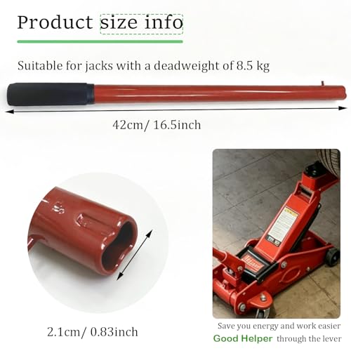 Horizontal Hydraulic Jack Handle Replacement, 2 Ton Jack Handle Replacement Kit for Automotive Car - size: 16.5 Inch