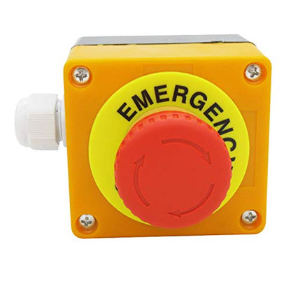 TWTADE/1NO 1NC Red Lamp Self Locking Emergency Stop Mushroom Switch Push Button Station 660V 10A Stop Switch Box YW1B-V4E11R-BOX - color: Red with Box/YW1B-V4E11R, size: 1NO 1NC