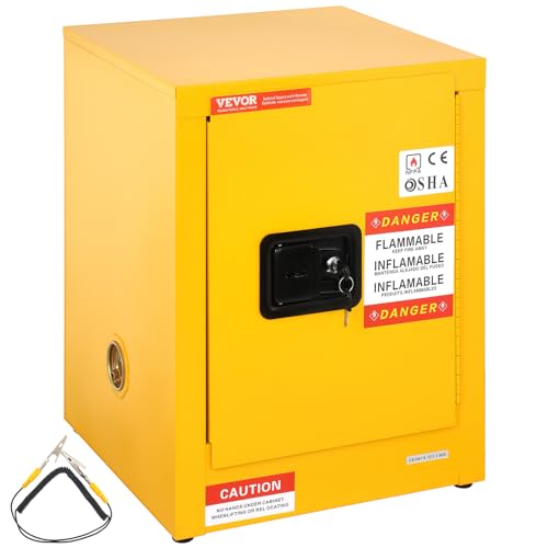 VEVOR Flammable Cabinet 17" x 17" x 22", Galvanized Steel, Safety Cabinet, Adjustable Shelf Flammable Storage Cabinet, for Commercial Industrial and Home Use: Industrial & Scientific - size: 17" x 17" x 22"