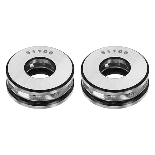 uxcell 2Pcs Thrust Ball Bearings, 10mm Bore 24mm OD 9mm Thick 51100 ABEC5 - size: 51100 10mm x 24mm x 9mm