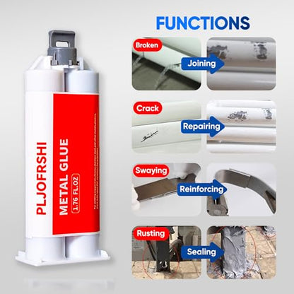 Metal Glue,Muffler Repair kit，Waterproof Sealing Epoxy Adhesive, Liquid Metal Filler,The Strongest for Metals Plastics Steel Ceramics Fiberglass