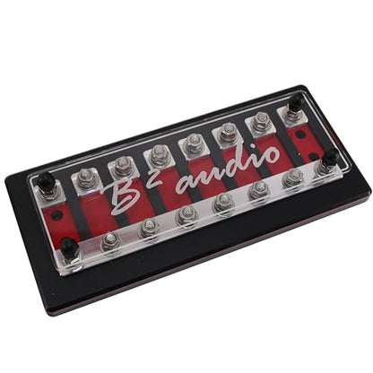 8 Spot Heavy Duty ANL Fuse Distribution Block w/Acrylic B2 Audio Cover (8 Spot) - size: 8 Spot