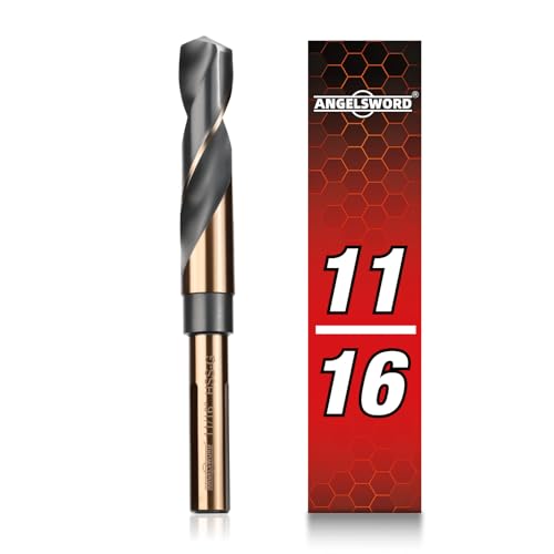 ANGELSWORD 11/16" Reduced Shank Drill Bit for Hard Wood, Mild Steel, Metal - size: G. 11/16 inch