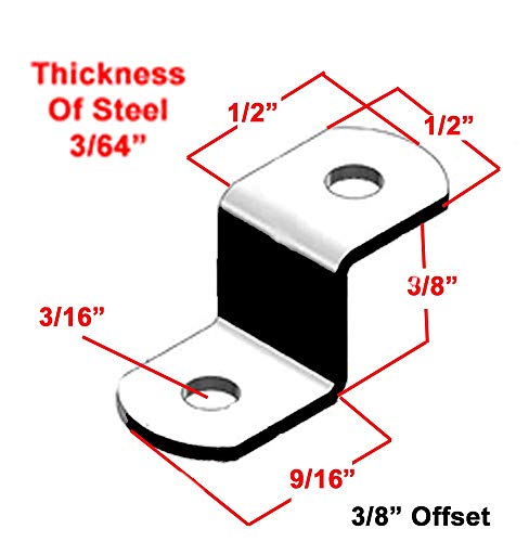 3/8" Canvas Offset Clips with Screws Extra Heavy Duty 10 Pack