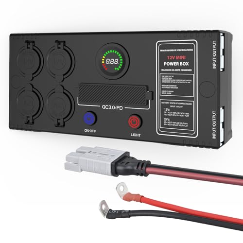 Nilight Mini Power Box 12V/24V DC Distribution Box Plug & Play Multi Ports - color: 12V 24V Mini Power Box