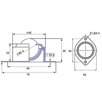 1" Stainless Steel Ball Transfer Units,4pcs Screw Mounted Roller Ball Transfers Bearing,Load Capacity 88lbs,for Conveyor Roller Stand Transmission System