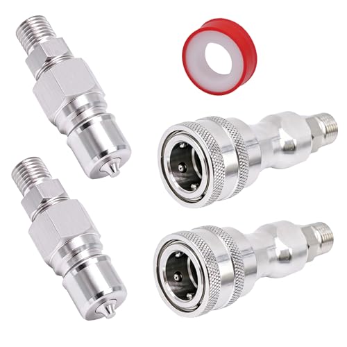 2PCS M14 to M16 Hydraulic Quick Connect Adapter, Metric M14 Female M16 Male Hydraulic Fitting for AGT Mini Excavator Hydraulic Hose