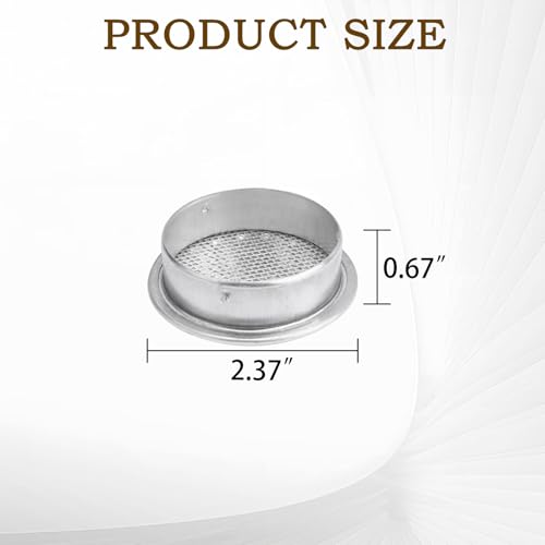 Round Aluminum Louver with Insect Screen, 2 Inches (12)