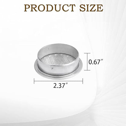 Round Aluminum Louver with Insect Screen, 2 Inches (12)