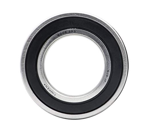 2PACK TIMKEN 6006-2RS Double Rubber Seal Bearings 30x55x13mm, Pre-Lubricated and Stable Performance and Cost Effective, Deep Groove Ball Bearings