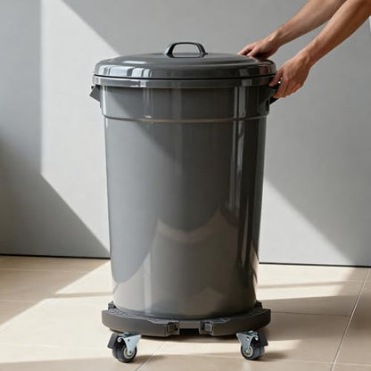 W B D WEIBIDA Trash Can Dolly with Wheels Heavy Duty, Adjustable 16-20" - color: Gray