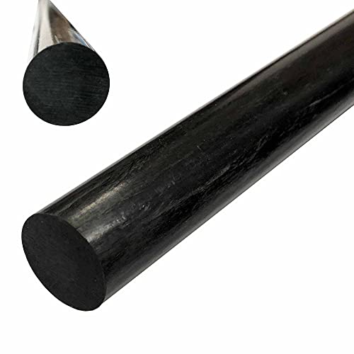 – Round Carbon Fiber Rod - 4mm X 1000mm – Pultruded Round Solid Rod - Black Matte Finish - Pure Solid Carbon Fibre Round Tube shafts - for RC Planes-Drones, Boat DIY Craft Projects