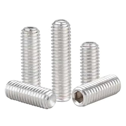 M4-0.7 x 10mm Hex Socket Set Grub Screws,Headless Cup Point,Flat Point Grub Bolt,Internal Hex Drive,304 Stainless Steel,Headless Concave End,Metric External Thread,for Towel Rack Door Knob 100 Pcs - size: M4-0.7 x 10mm(100 Pcs)