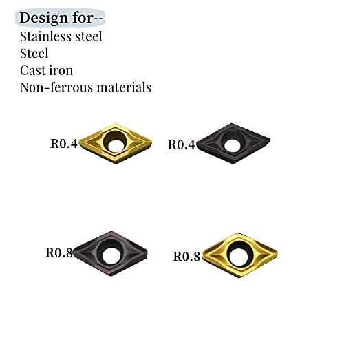 DCMT21.51 DCMT21.52 DCMT070204 DCMT070208 Carbide Turning Inserts - color: 20pcs DCMT21.51 inserts