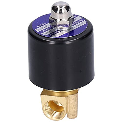 Electric Solenoid Valve, 2W-025-08 Brass Direct Acting Small NC Magnetic Valves for Water for Air for (DC24V)