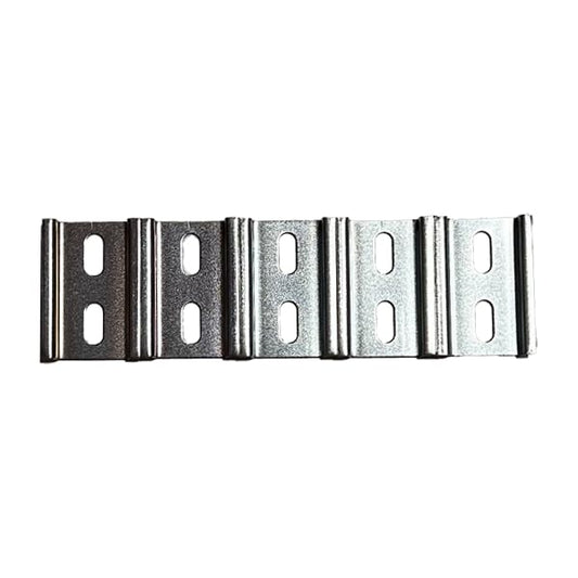 International Connector T&G 5 Pieces DIN Rail Slotted Zinc-Plated Steel RoHS 35mm Wide 7.5mm High (2") - size: 2"