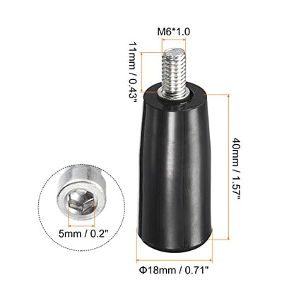 uxcell Revolving Handle Grip, 1Pcs M6x40mm(DXL) Threaded Handwheel Screw Knobs Crank Handle for Industry Lathe Milling Machine - size: M6x40mm