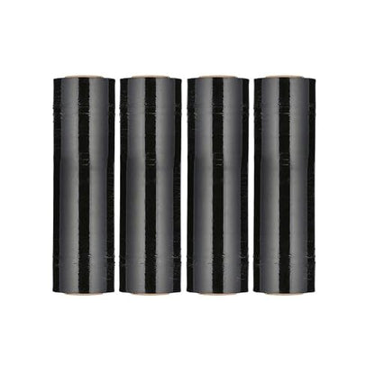 PSBM Dark Black Stretch Wrap, 96 Rolls 18 Inch x 1000 Feet 100 Gauge, Heavy Duty Plastic Wrap Industrial Strength Shrink Film for Moving, Packing & Shipping - color: Black, size: 96 Rolls
