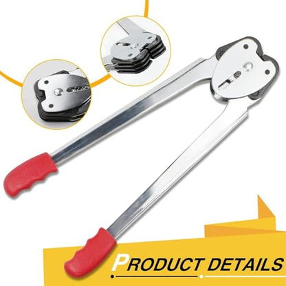 PP Banding Strapping Kit, Heavy Duty Pallet Strapping Package Kit - color: White