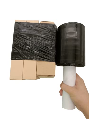 Stretch Wrap Film with Handle 5 Inch × 1000 Feet Shrink Wrap - size: 5''black
