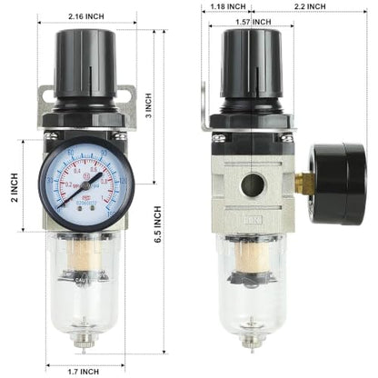 LTPC 1/4" NPT Compressed Air Filter Regulator Combo Piggyback(AW2000-02)