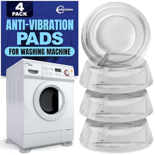 Anti Vibration Pads for Washing Machine – 4 Pack Silicone Washer Anti Vibration Pads Stabilizer Feet, Fits Round Feet up to 1.65”, Shock & Noise Reduction Washing Machine Pads