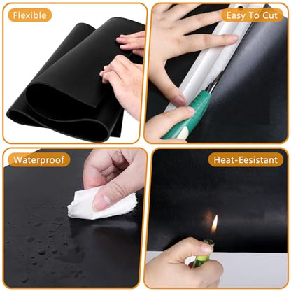 HooTown Solid Rubber Sheets Strips, No Adhesive Neoprene Rubber Rolls Seal - size: 12” Wide x 24” Long, style: 1/16" Thick