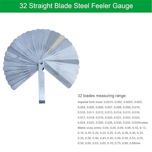 HDLNKAK Vernier Caliper 6 inch with Stainless Steel Feeler Gauge 32 Blade - color: Sterling Silver