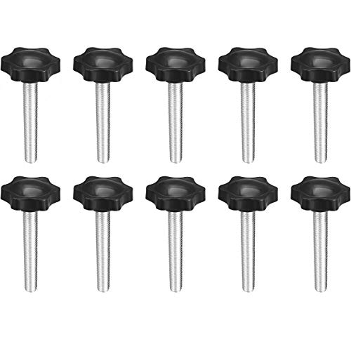 M8 x 50mm Thread Clamping Knob, Thumb Screw, Star Hand Knob Tightening Screw Knob for Machinery, 10Pcs - size: M8 x 50mm