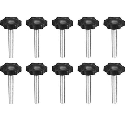 M8 x 50mm Thread Clamping Knob, Thumb Screw, Star Hand Knob Tightening Screw Knob for Machinery, 10Pcs - size: M8 x 50mm