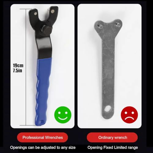 OLIREXD Angle Grinder Universal Adjustable Pin Wrench for Angle Grinder Machine (1, Blue) - color: Blue
