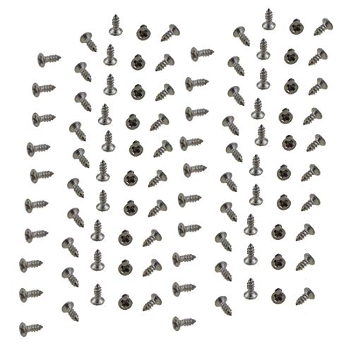 XunLiu M1.7X4mm 304 Stainless Steel Self-Tapping Screws 100 Pack - size: M1.7X4mm