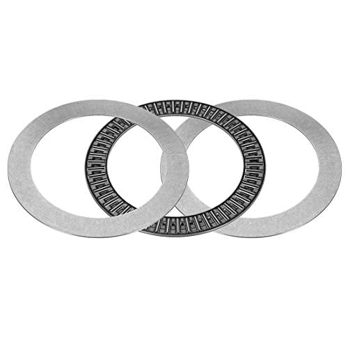 uxcell AXK100135 Needle Roller Thrust Bearings with 2 Washers, 100mm Inner Diameter, 135mm OD 4mm Width Chrome Steel - size: 100x135x4mm