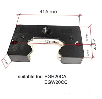 EGW20CA Linear Slider Bearing, 2pcs EGW20CA Flange Bearing Slider Block for CNC Linear Guide and Machines - size: EGW20