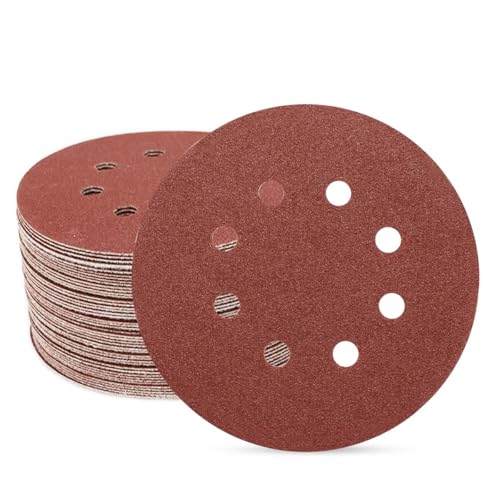 50 PCS 5 Inch 8 Hole Hook and Loop Sanding Discs 80 Grit - style: 80 Grit,50-Pack