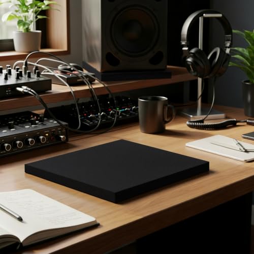 4 Pcs 1" Thick Foam Padding Sheet with Adhesive Backing Closed Cell - color: Black, size: 1 Inch Thick, 12 x 12 Inches