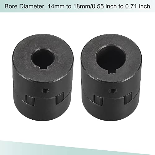 MECCANIXITY Flexible Coupling Shaft 14mm to 18mm 54mm x 44.5mm Motor Coupler Joint