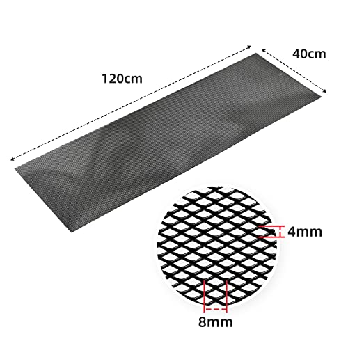 AggAuto 47x16 inches Car Pickup Truck Grill Mesh 4x8mm Rhombic Hole Black - color: Black, size: 4x8mm Rhombus