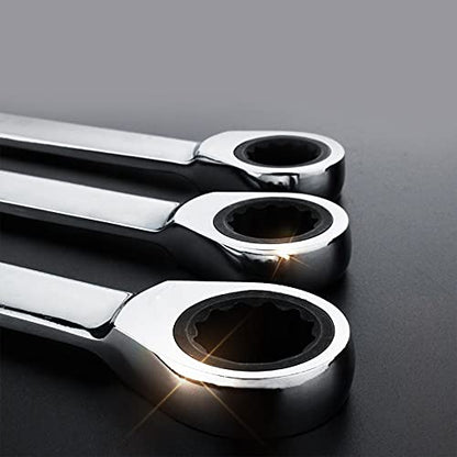 FLZOSPER 5.5mm Metric Ratchet Wrench,Box End Head 72-Tooth Ratcheting Combination Wrench Spanner - size: 5.5mm