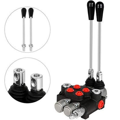 Hydraulic Flow Control Valve 2 Spool 21 GPM Adjustable Relief Valve - size: 2 Spool 21 GPM