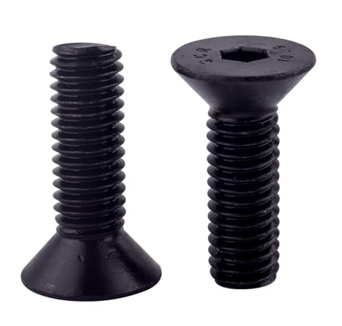 3/8-16 x 1-1/2" Socket Cap Flat Head Countersunk Screws Bolts, Alloy Steel Grade 10.9 Black Oxide, Allen Hex Drive, Full Coarse Thread UNC, Pack of 10 - size: 3/8-16 x 1-1/2" (10Pcs)