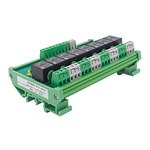 8 Channel Interface Relay Module 24VACDC DIN Rail Panel Mount for Automation PLC Board (FY-T738-24VACDC) - size: 24VACDC