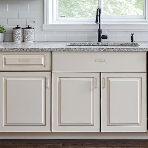 Ravinte Brushed Nickel Cabinet Handles Solid Handles,3 Inch,5 Pack - color: Brushed Nickel, size: 3 Inches Hole Center