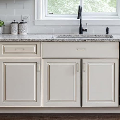 Ravinte Brushed Nickel Cabinet Handles Solid Handles,3 Inch,5 Pack - color: Brushed Nickel, size: 3 Inches Hole Center