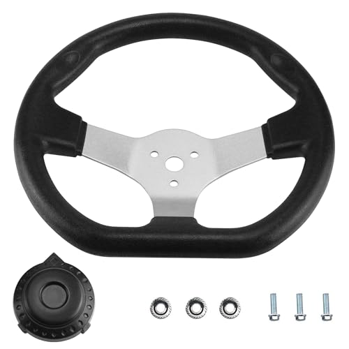 PRO BAT 270mm/10.6'' 125cc Go Kart Steering Wheel Kit - size: 10.6'' Steering Wheel 12.6'' Gear Rack Pinion Kit
