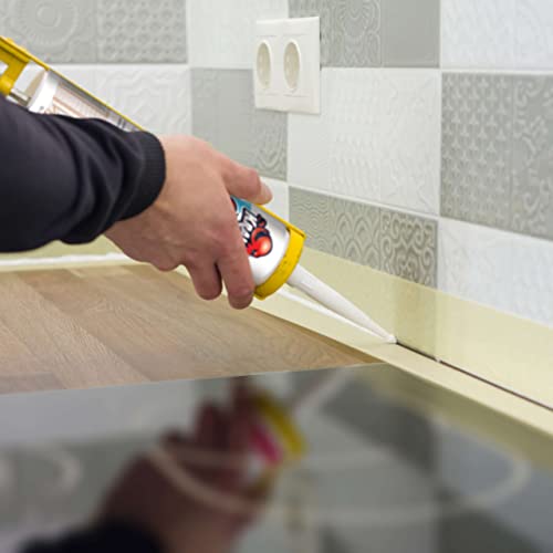 Kraken Bond RTV Silicone Sealant Black (1 x 10.1 fl.oz.)%100 Waterproof Silicone Caulk Kitchen and Bathroom, All Purpose, Window Caulking Sealant Outdoor, RV, 1 Pack - size: 1 Pack- Dark Black