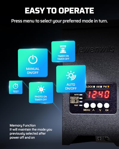DEWENWILS 150W Low Voltage Transformer with Dusk to Dawn Sensor & Timer - style: 150W-Metal